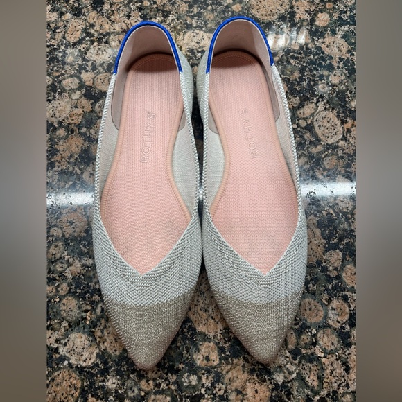 ROTHY’S Diamond Metallic Point Flats - Picture 1 of 11